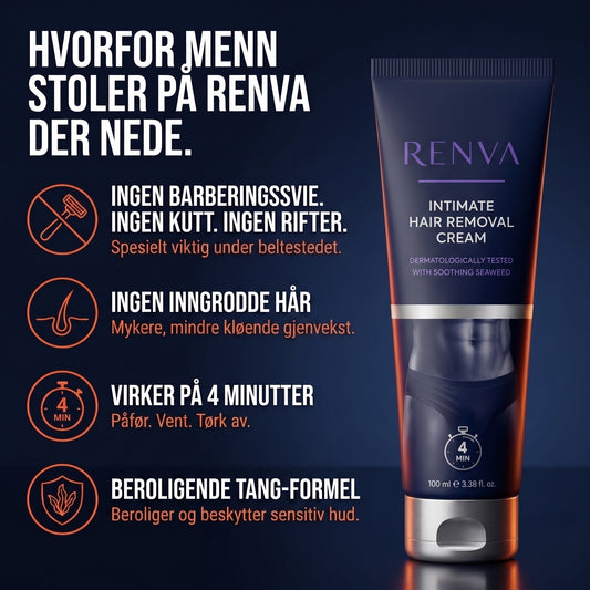 RENVA Intim Hårfjerningskrem for Menn