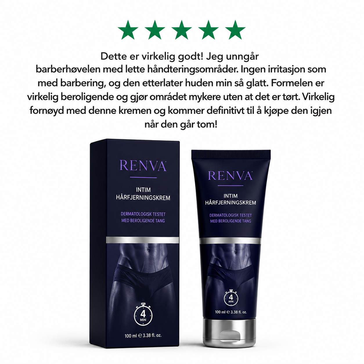 RENVA Intim Hårfjerningskrem for Menn